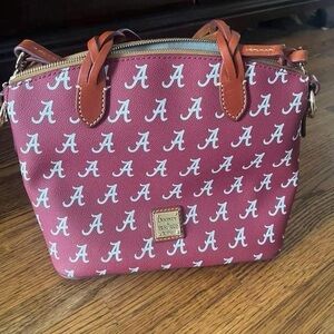Dooney & Bourke Maroon Patterned Shoulder Bag